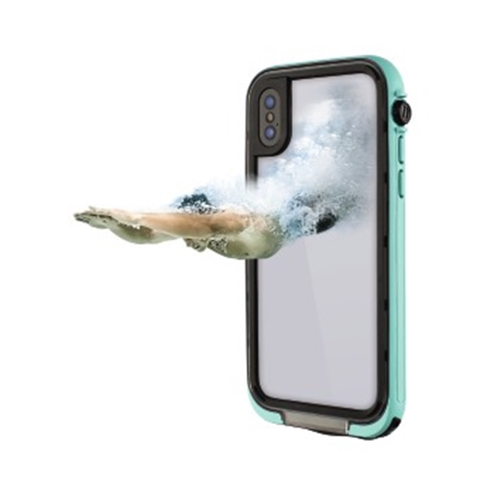 Picture of Aqua Outdoor Box for Apple iPhone X, turquoise / Smartphone Outdoor Case/Box