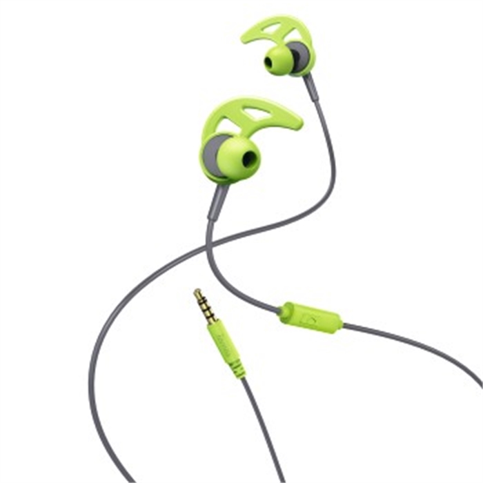 Picture of Action In-Ear Stereo Headset, grey/green / Headset