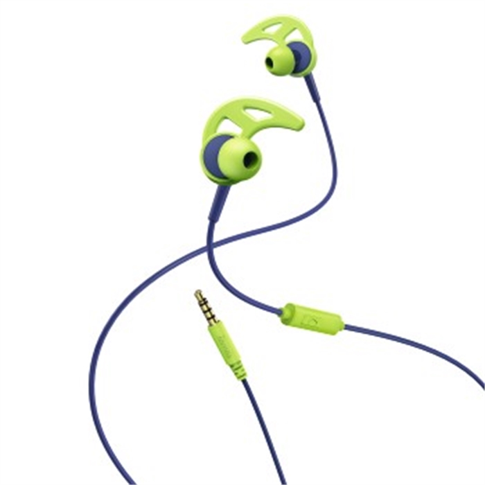 Picture of Action In-Ear Stereo Headset, blue/green / Headset