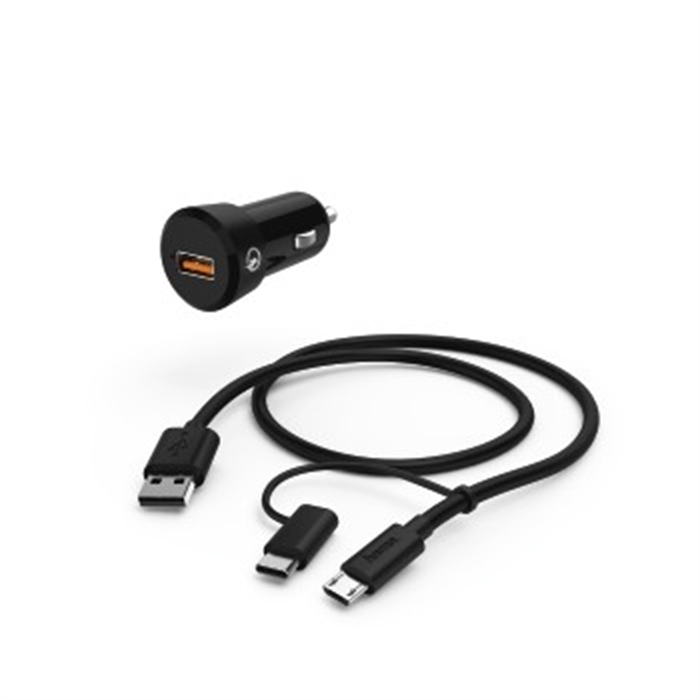 Picture of Qualcomm® Quick Charge™ 3.0 Vehicle Charger Set, black / Vehicle Charging Set