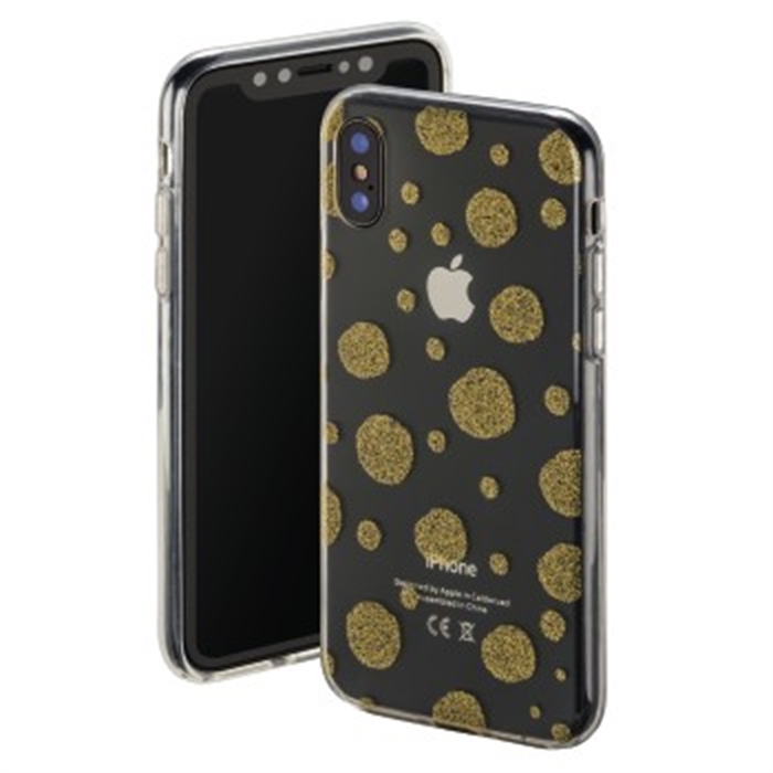 Picture of Golden Circles Cover for Apple iPhone X, transparent/gold / Smartphone-Cover