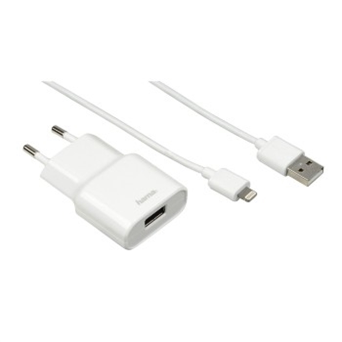 Image de Kit chargeur de voyage pour Apple iPad, Lightning, 5 V/2,4 A, blanc / Kit chargeur de voyage