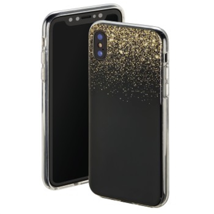 Picture of Golden Rain Cover for Apple iPhone X, black/gold / Smartphone-Cover