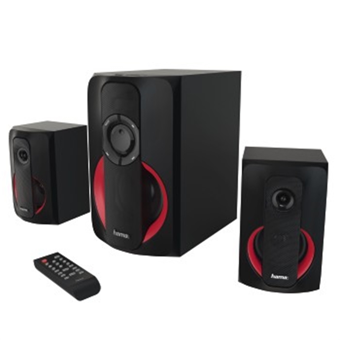 Image de Système audio 2.1 PR-2180, noir/rouge / Système triphonique 2.1