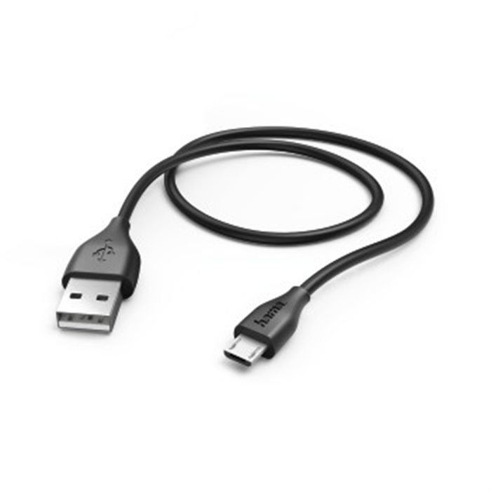 Picture of Charging/Data Cable, Micro-USB, 1.4 m, black / USB Cable