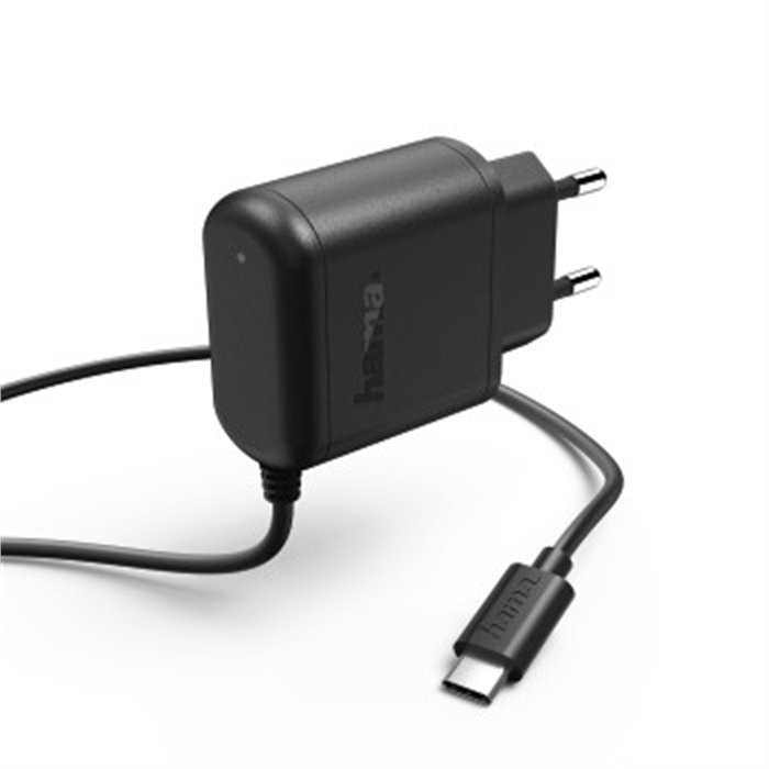 Picture of Charger, USB Type-C, 3 A, black / Travel Charger