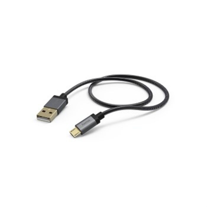 Picture of Metal Charging/Data Cable, Micro-USB, 1.5 m, anthracite / USB Cable