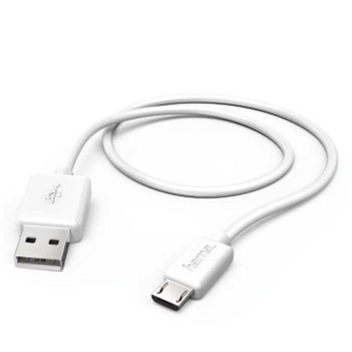 Picture of Charging/Data Cable, Micro-USB, 1.4 m, white / USB Cable