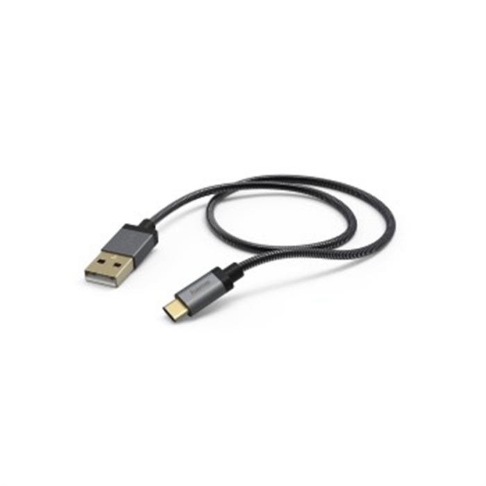 Picture of Metal Charging/Data Cable, USB Type-C, 1.5 m, anthracite / USB Cable