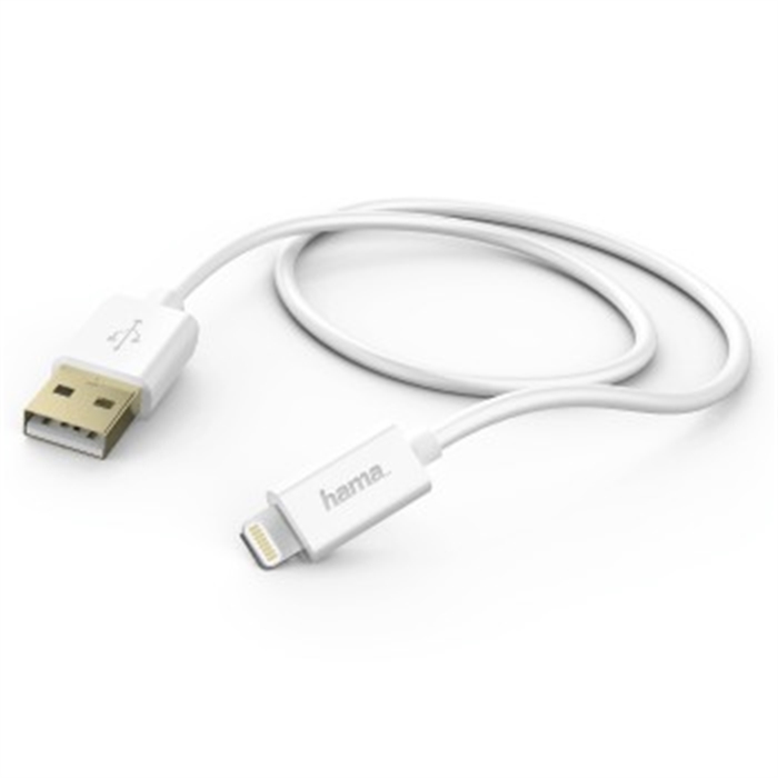 Picture of Charging/Data Cable, Lightning, 1.5 m, white / USB Cable