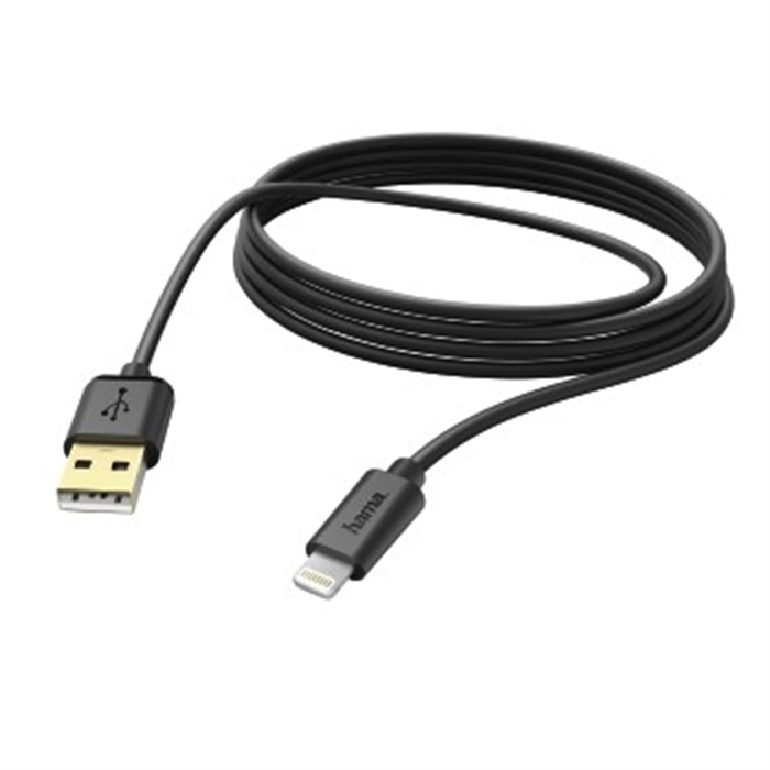 Picture of Charging/Data Cable, Lightning, 3 m, black / USB Cable