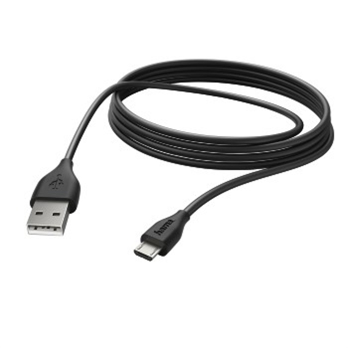 Picture of Charging/Data Cable, Micro-USB, 3 m, black / USB Cable