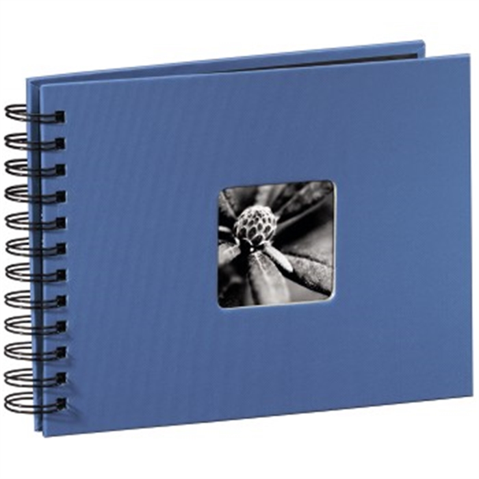 Picture of Fine Art Spiral Bound Album, 24 x 17 cm, 50 black pages, azure / Spiralbound Album