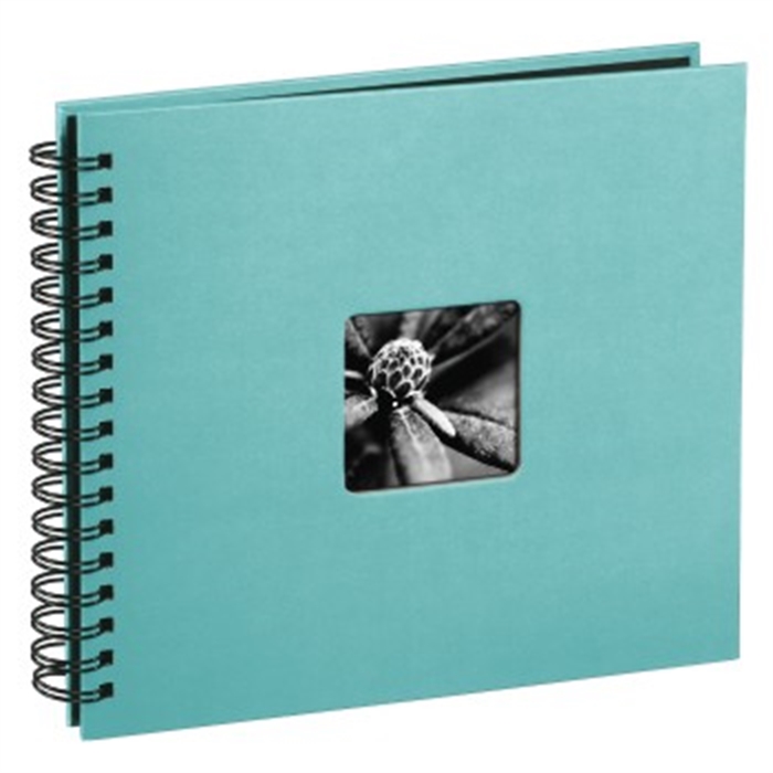 Picture of Fine Art Spiral Bound Album, 28 x 24 cm, 50 black pages, turquoise / Spiralbound Album