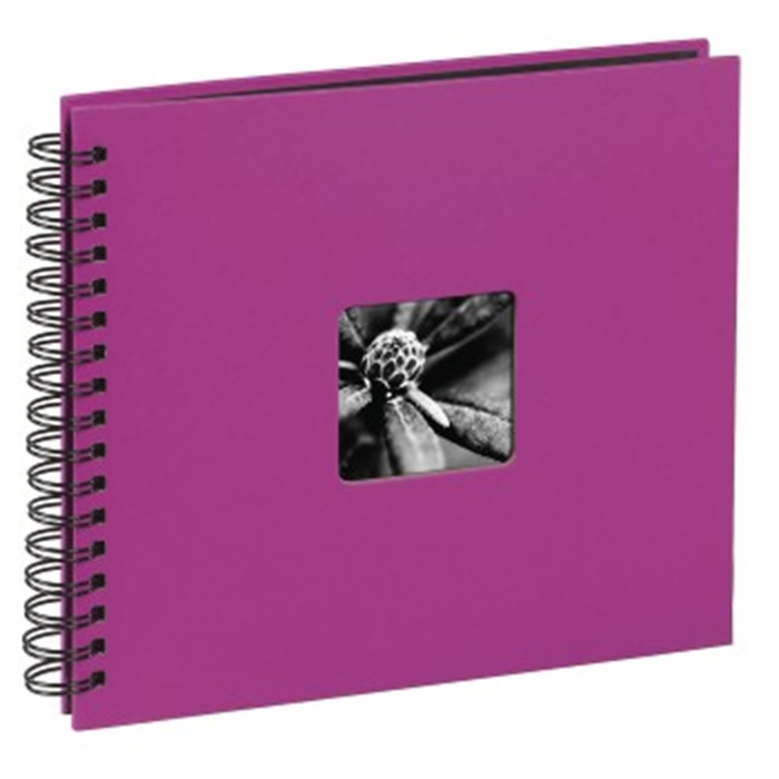 Picture of Fine Art Spiral Bound Album, 28 x 24 cm, 50 black pages, pink / Spiralbound Album