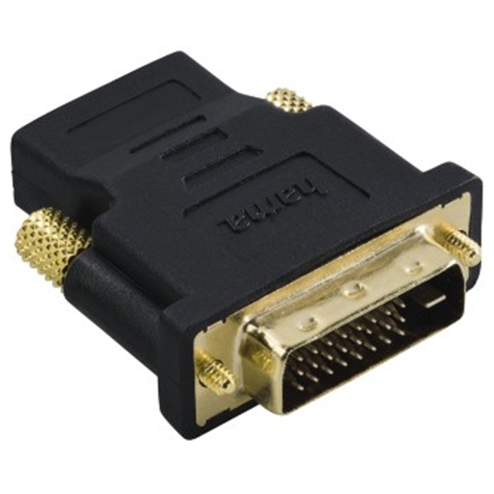 Image de Adaptateur DVI-HDMI™,  DVI-D mâle - HDMI™ femelle, plaqué or, blindé / Adaptateurs HDMI™ DVI