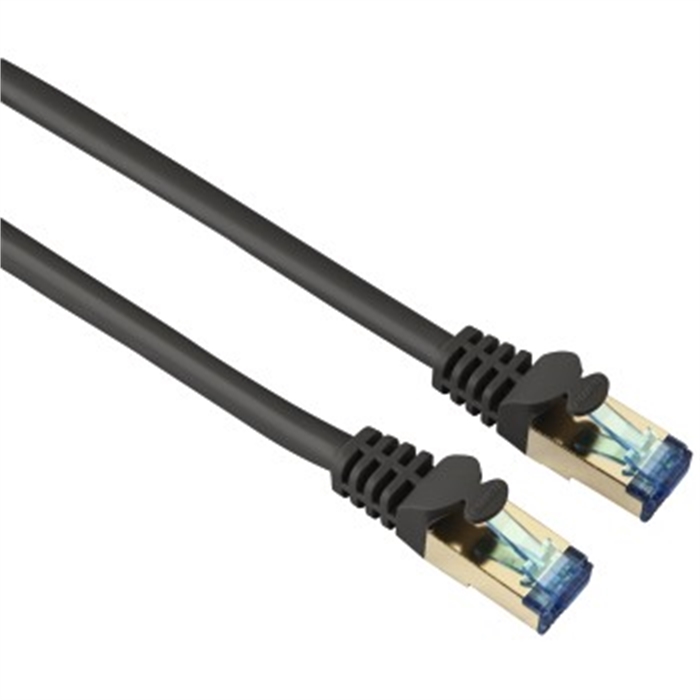 Image de Câble réseau, RJ45 mâle - mâle, Cat. 6, PIMF, plaqué or, blindé, 5m, Gris / Câbles Réseau