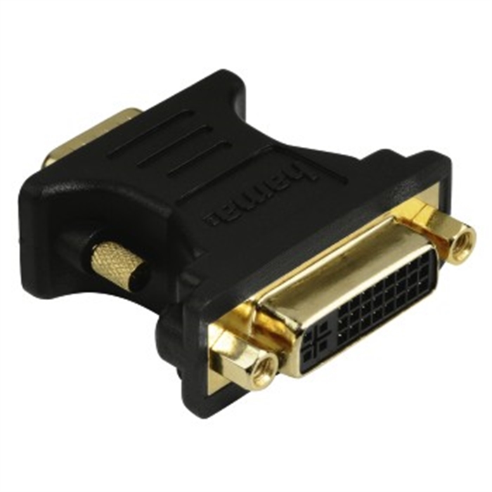 Image de Adaptateur VGA-DVI, VGA (Sub-D15hd) mâle - DVI femelle, plaqué or, blindé / Adaptateur DVI