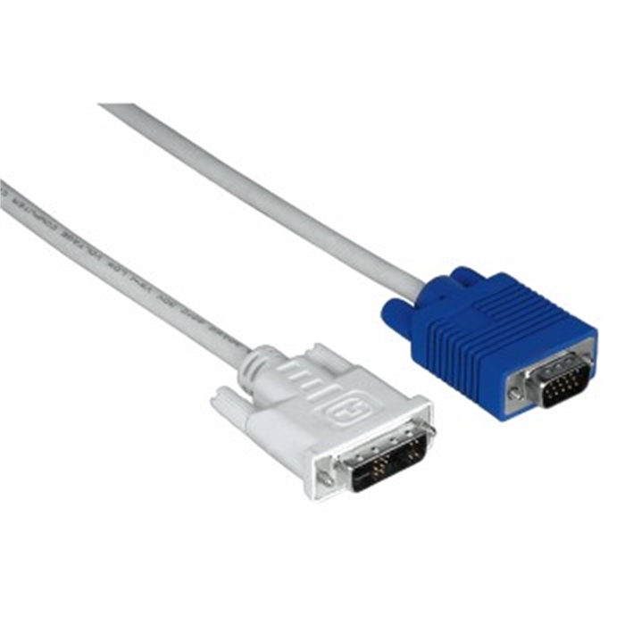 Image de Câble Sub-D15hd mâle - DVI-I mâle, Gris, 1,80m / Adaptateur pour moniteur