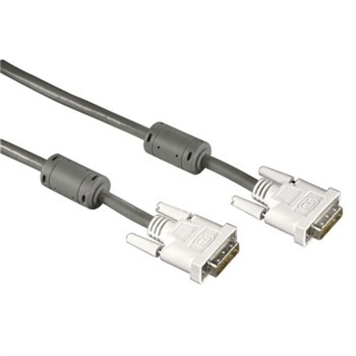 Image de Câble DVI-D Dual Link, DVI-D mâle - DVI-D mâle, Dble blindage, Gris, 1,80 m / Câbles DVI