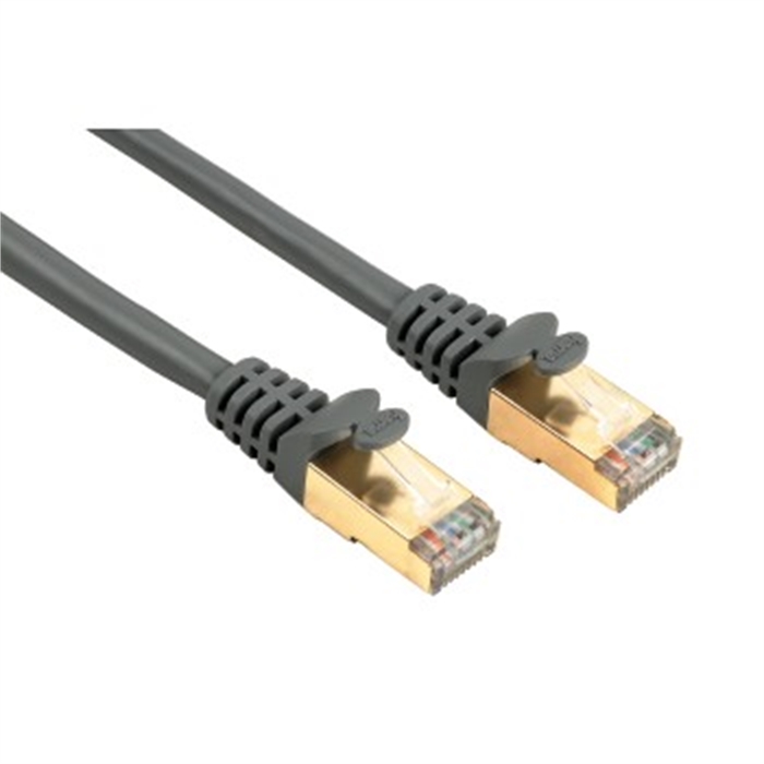 Image de Câble réseau Droit CAT5.RJ45 STP.Blindé.Quali 1*.Gris.15m / Câbles Réseau