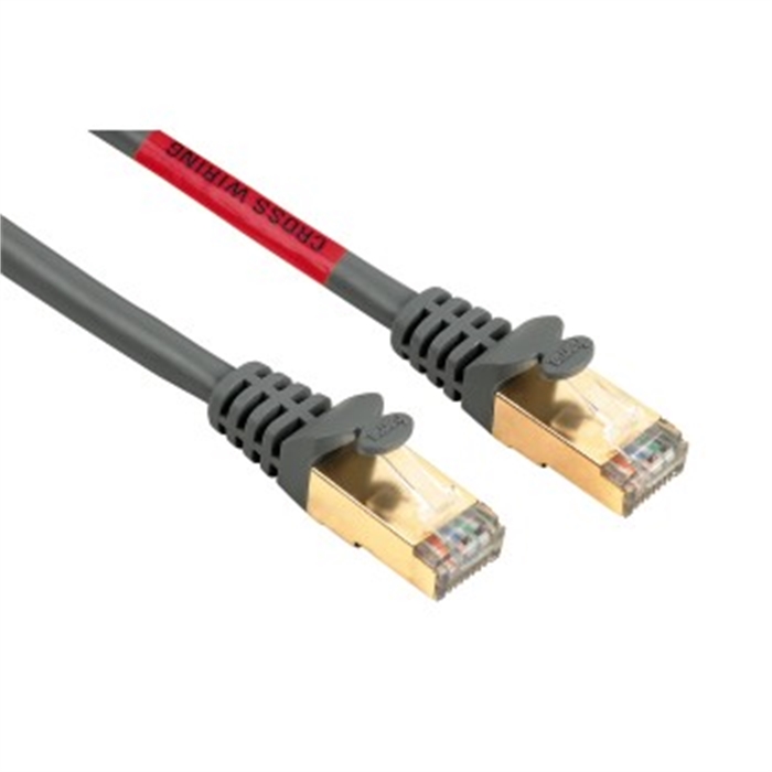 Image de Câble réseau croisé RJ45 CAT 5e STP, 1,50 m, Blindé, Gris / Câbles Réseau