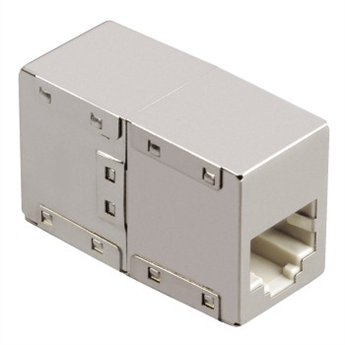 Image de Adaptateur CAT 5  2 x prise 8p8c (RJ 45) , boîtier métallique / Adaptateurs Réseau