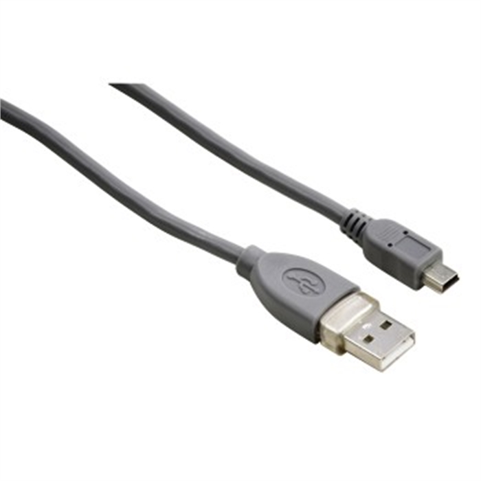 Picture of Mini USB 2.0 Cable, shielded, grey, 1.80 m / USB Cable