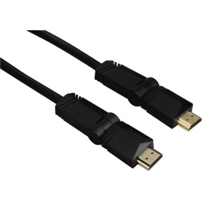 Image de Câble HDMI™ haute vitesse, mâle - mâle, pivotant, Ethernet, plaqué or, 1,5m