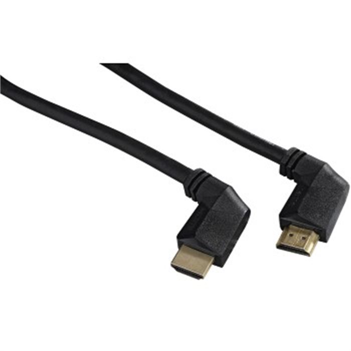 Image de Câble HDMI™ haute vitesse, mâle - mâle, 90°, Ethernet, plaqué or, 1,5m