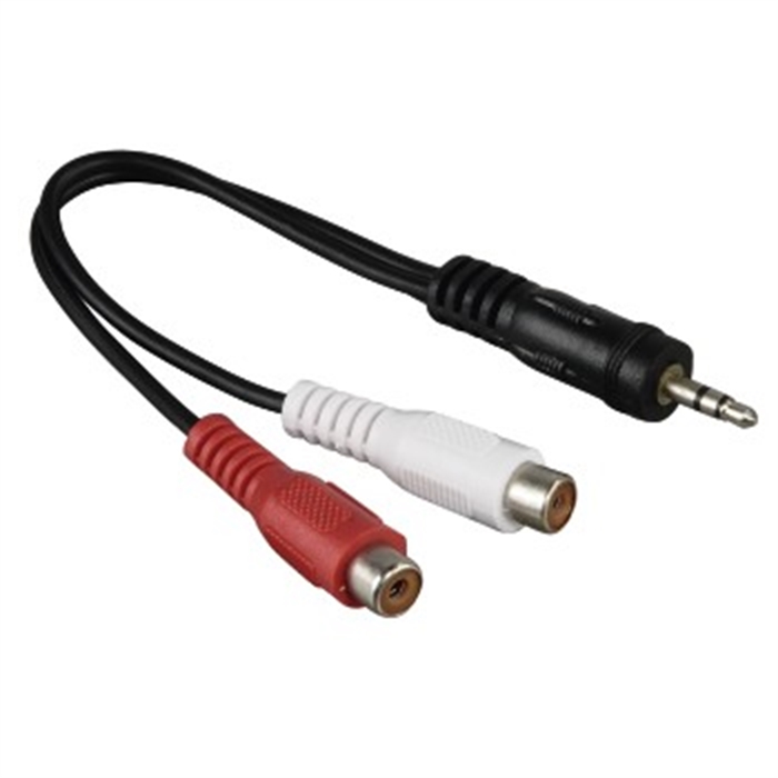 Afbeelding van Audio Adapter, 2x RCA socket - 3.5 mm jack plug, stereo / Cinch-Adapter