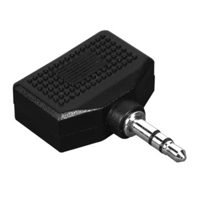 Image de Adaptateur audio, jack mâle 3,5mm - 2 jacks femelles 3,5mm, stéréo, Noir / Adaptateurs Jack