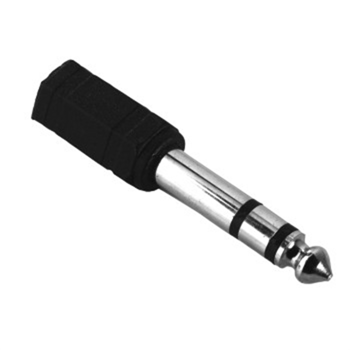 Image de Adaptateur audio, jack femelle 3,5mm - jack mâle 6,3mm, stéréo, Noir / Adaptateurs Jack