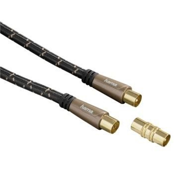 Image de Câble d'antenne, coax mâle - coax femelle, métal, plaqué or, 3 m, 120 dB / Câbles d'antenne