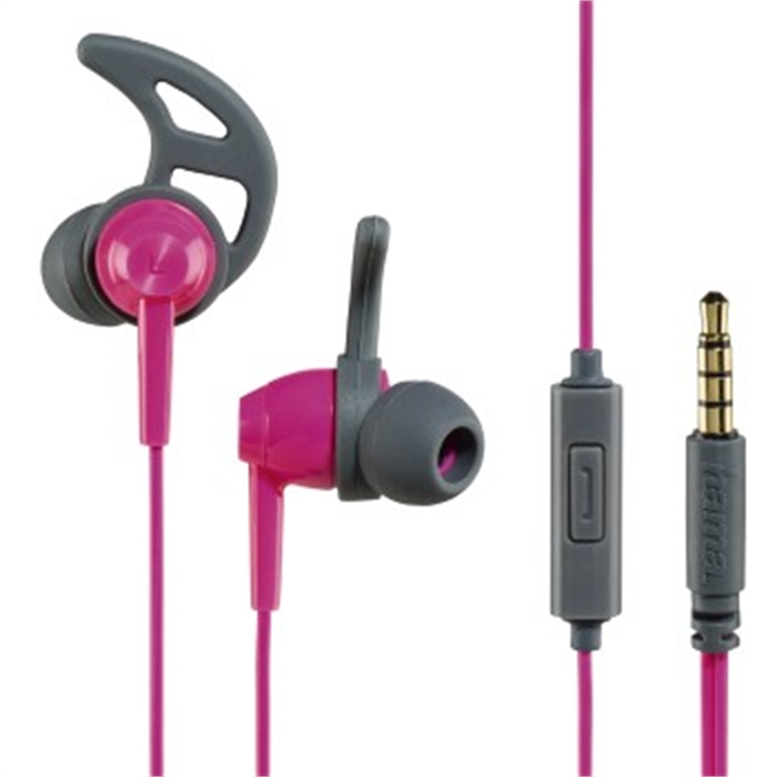 Picture of Action In-Ear Stereo Headphones, pink/grey / Headset