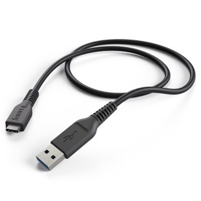 Picture of Charging/Data Cable, USB Type-C - USB 3.1 A Plug, 1 m, black / USB Cable