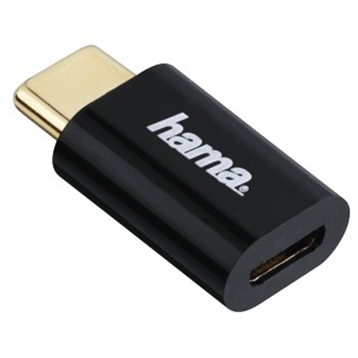 Picture of Adapter, micro USB to USB Type-C plug, black / USB Adapter