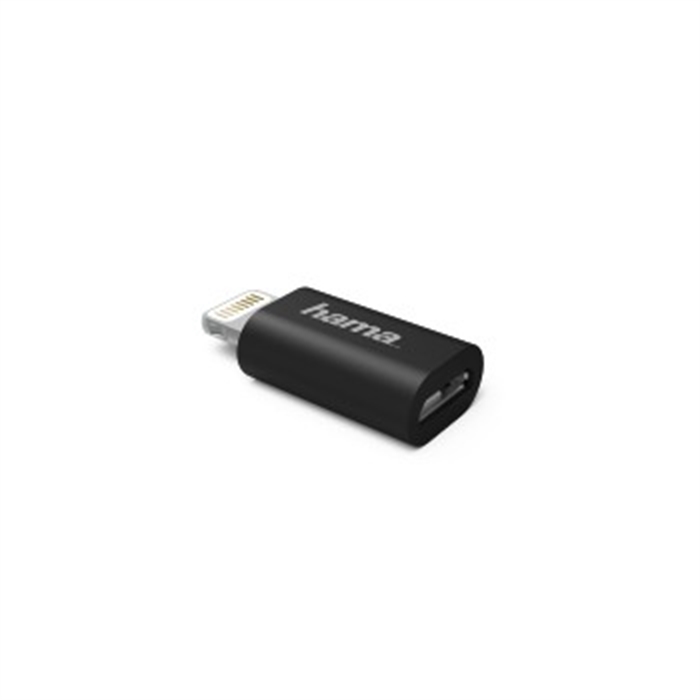 Picture of Micro USB Adapter to Apple Lightning Plug, MFI, black / USB Cable