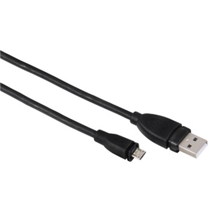 Afbeelding van Micro-USB 2.0-kabel, afgeschermd, zwart, 1,8 m / USB-kabel