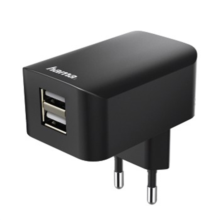 Image de Chargeur, 2 ports USB, 3.1 A, noir / Chargeur USB