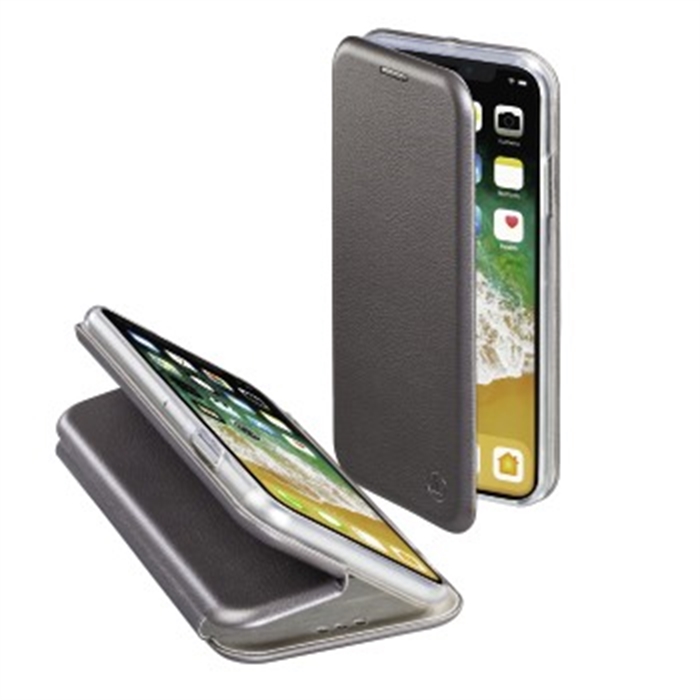 Afbeelding van Booklet Curve iPhone X antraciet / Smartphone Booklet Case