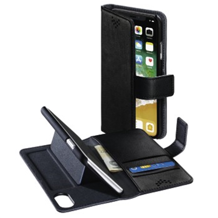 Afbeelding van Booklet Stand-Up iPhone X zwart / Smartphone Booklet Case