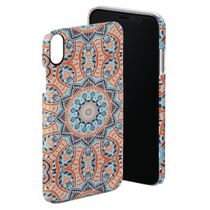 Afbeelding van Cover Mandala iPhone X oranje/blauw , / Smartphone-Cover