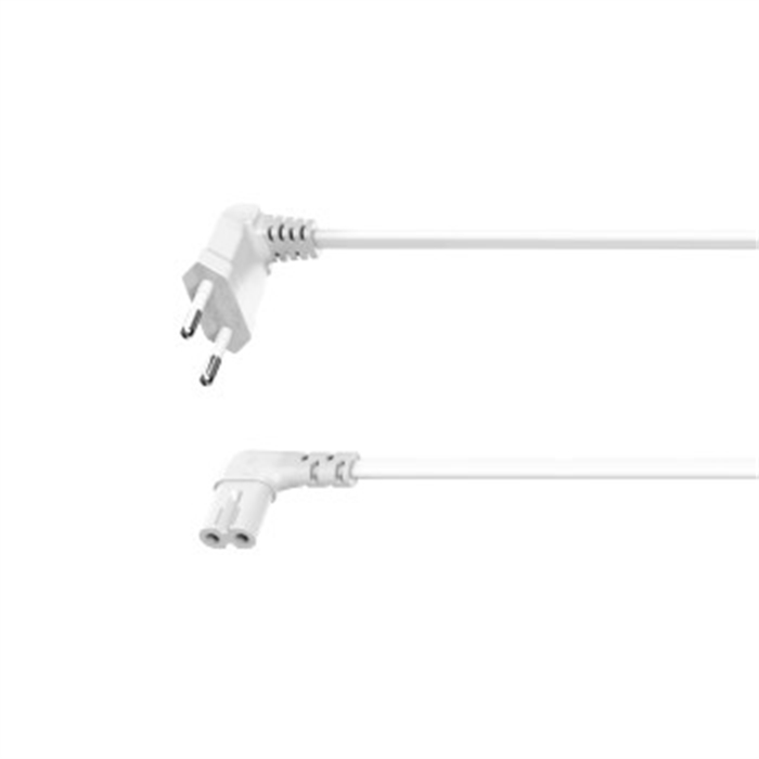 Picture of Euro Mains Lead for Sonos PLAY:1/PLAY:5, angled on both sides, 3 m, white / Mains Lead