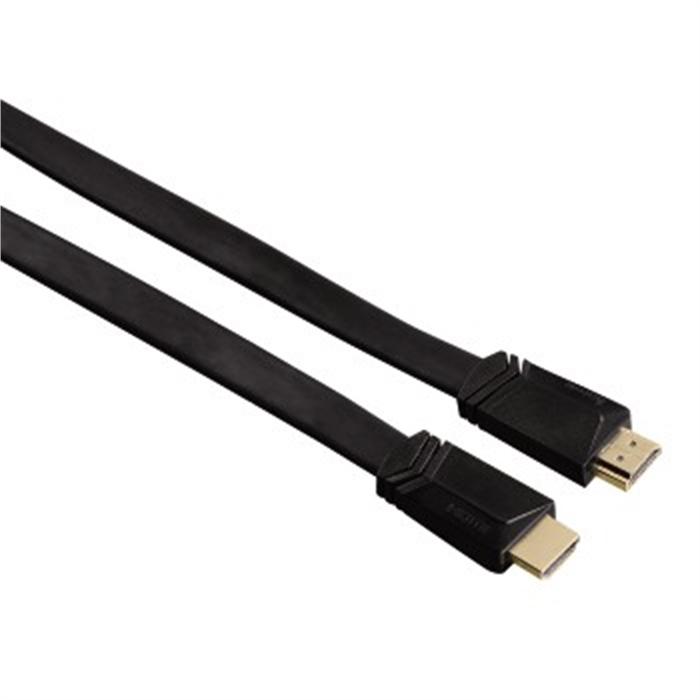 Image de Câble HDMI™ haute vitesse, mâle - mâle, plat, Ethernet, Noir, 1,50 m