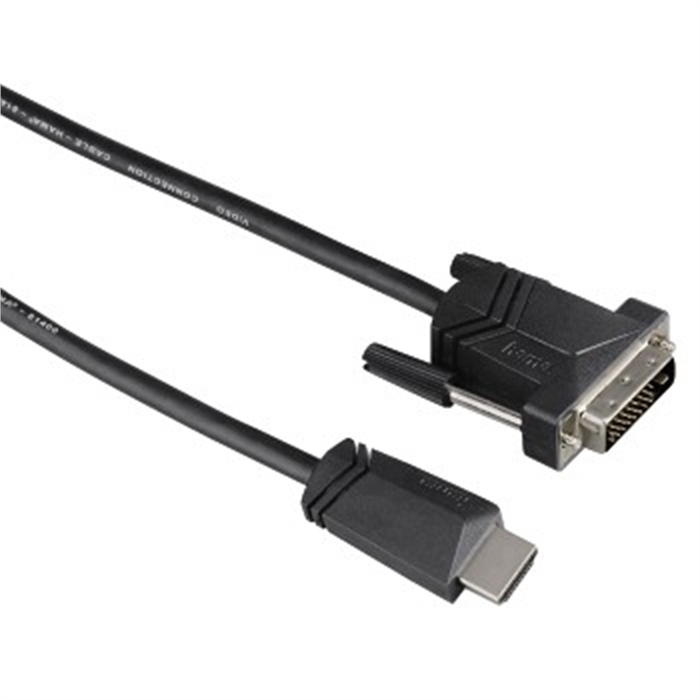 Image de Câble de liaison, fiche mâle HDMI™ - fiche mâle DVI/D, 3,0m / Câble HDMI DVI