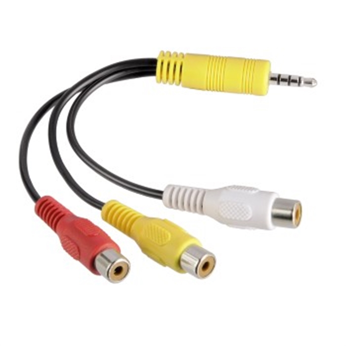 Image de Adaptateur pour Samsung, jack mâle 3,5 mm - 3 RCA femelles / Adaptateur Jack spécial TV