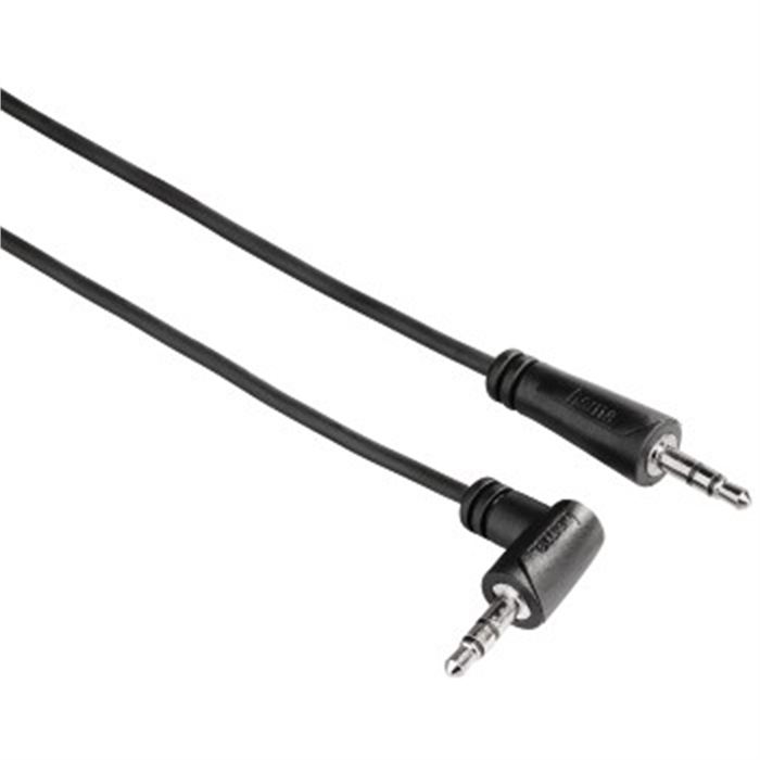 Image de Câble audio, Jack mâle 3,5 mm 90°- Jack mâle 3,5 mm, stéréo, 1,5 m / Câbles Jack