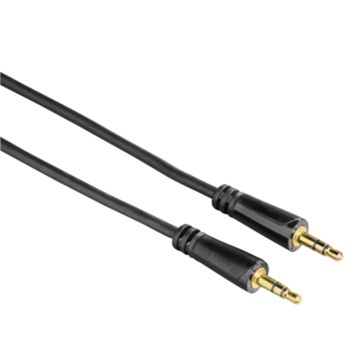 Image de Câble audio, Jack mâle 3,5 mm - Mâle, stéréo, plaqué or, 5 m / Câbles Jack