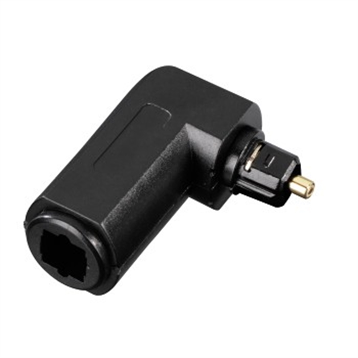 Image de Adaptateur optique, mâle Toslink - femelle Toslink, plaqué or, 90° / Adaptateur ODT